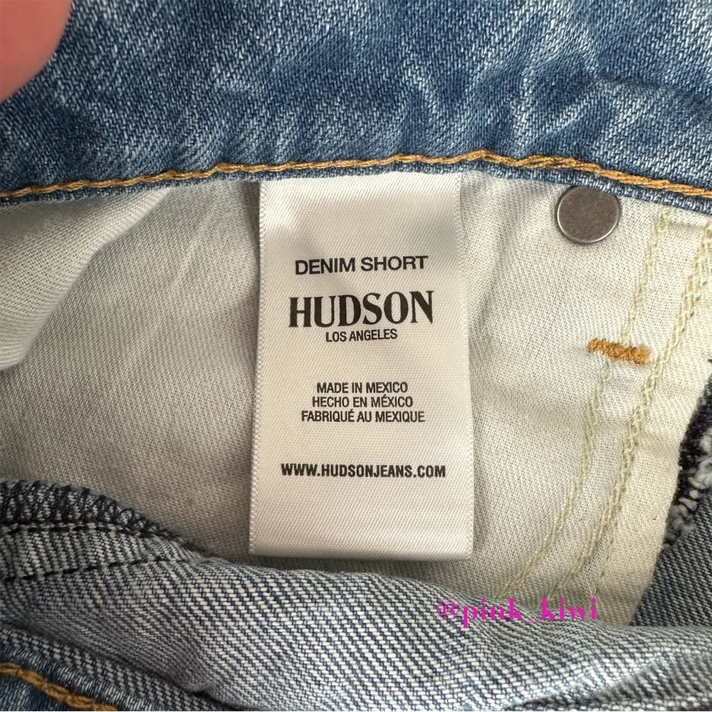 Hudson Blue Deconstructed High Rise Cutoff Jean Shorts - Picture 11 of 14